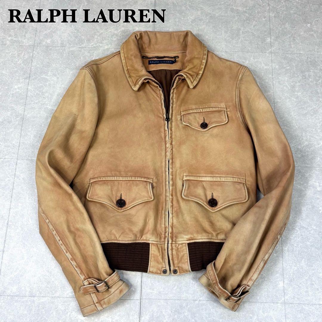【希少】 RALPHLAUREN ラムレザー 羊革 ブルゾン Mサイズ