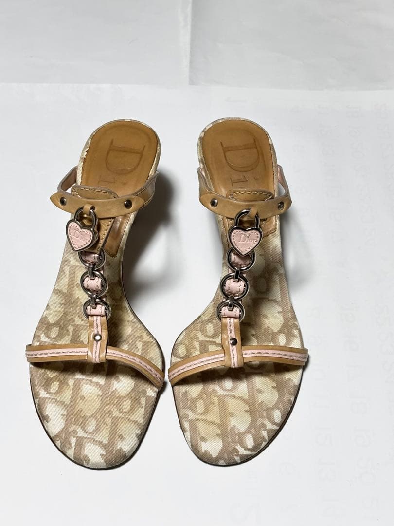 Christian Dior ミュールサンダル　トロッター柄