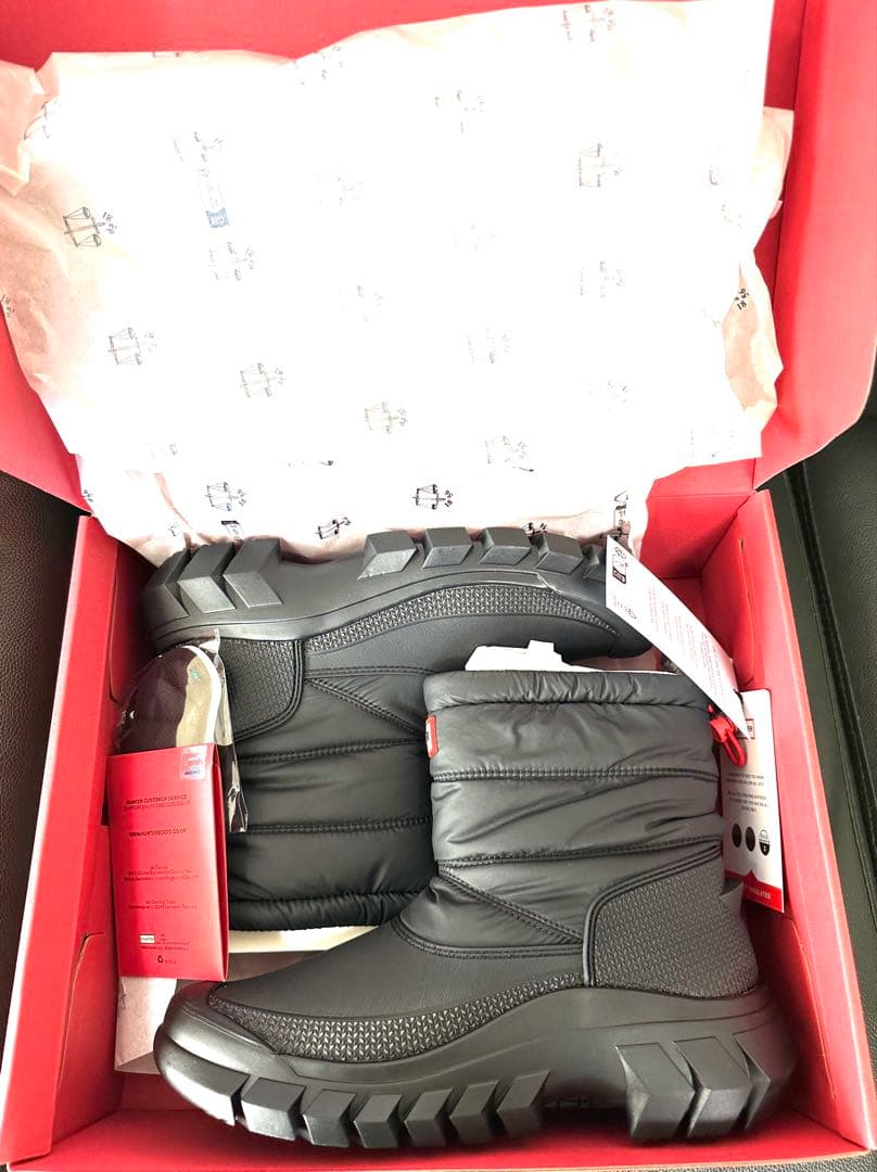 新品超人気 HUNTER スノーブーツ ショート (24cm) 防水防寒