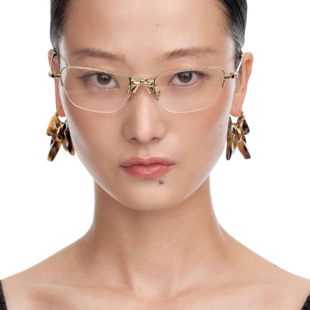 新発売Shushutong YVMIN 金属伊達メガネ　リボン②18k金