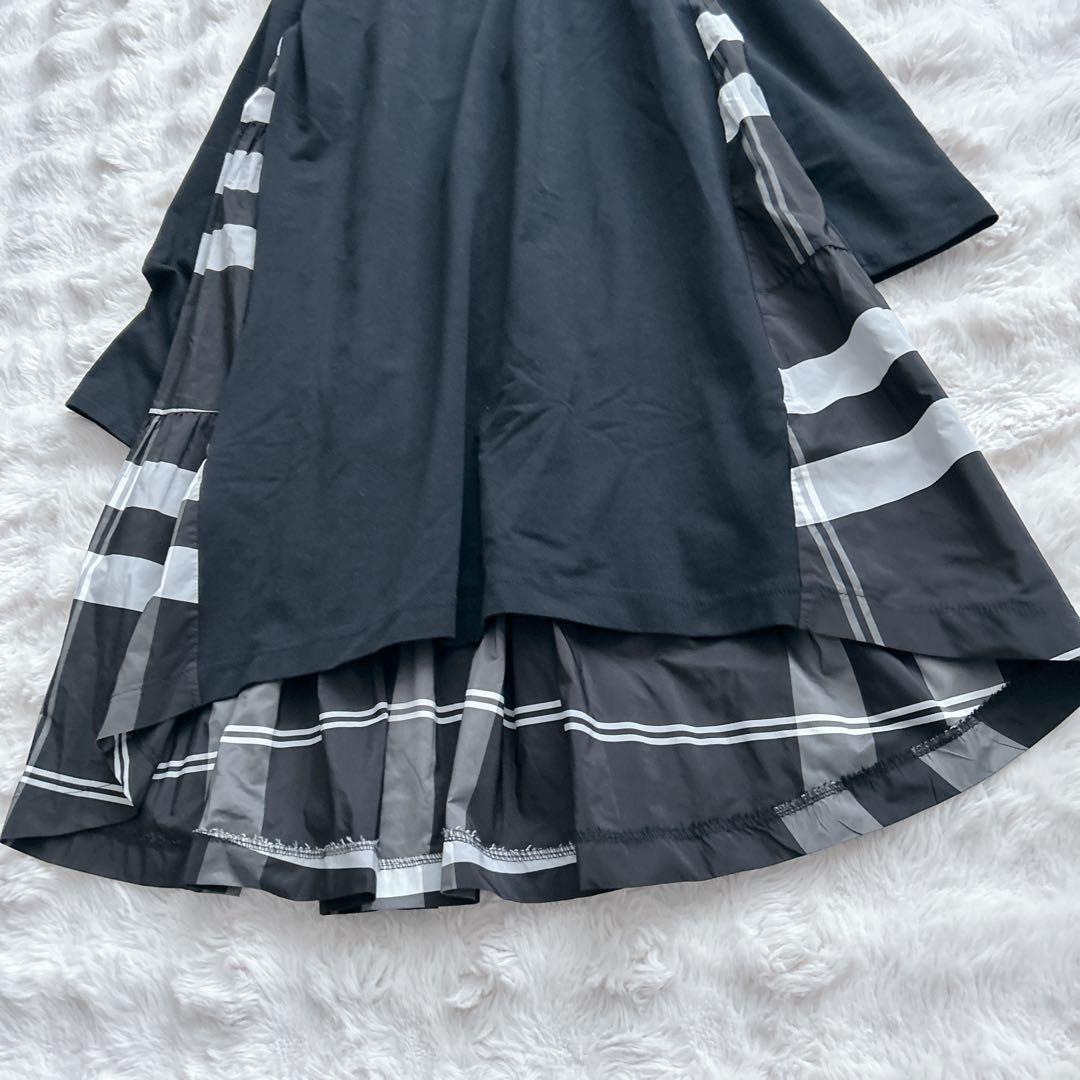 ビアズリー★ タフタビッグチェックワンピース　ブラック　チェック