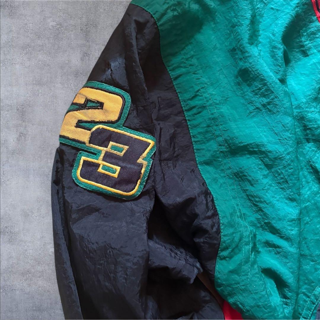 【O23】NIKEエアジョーダン90sナイロンジャケット刺繍23XL短丈ワイド
