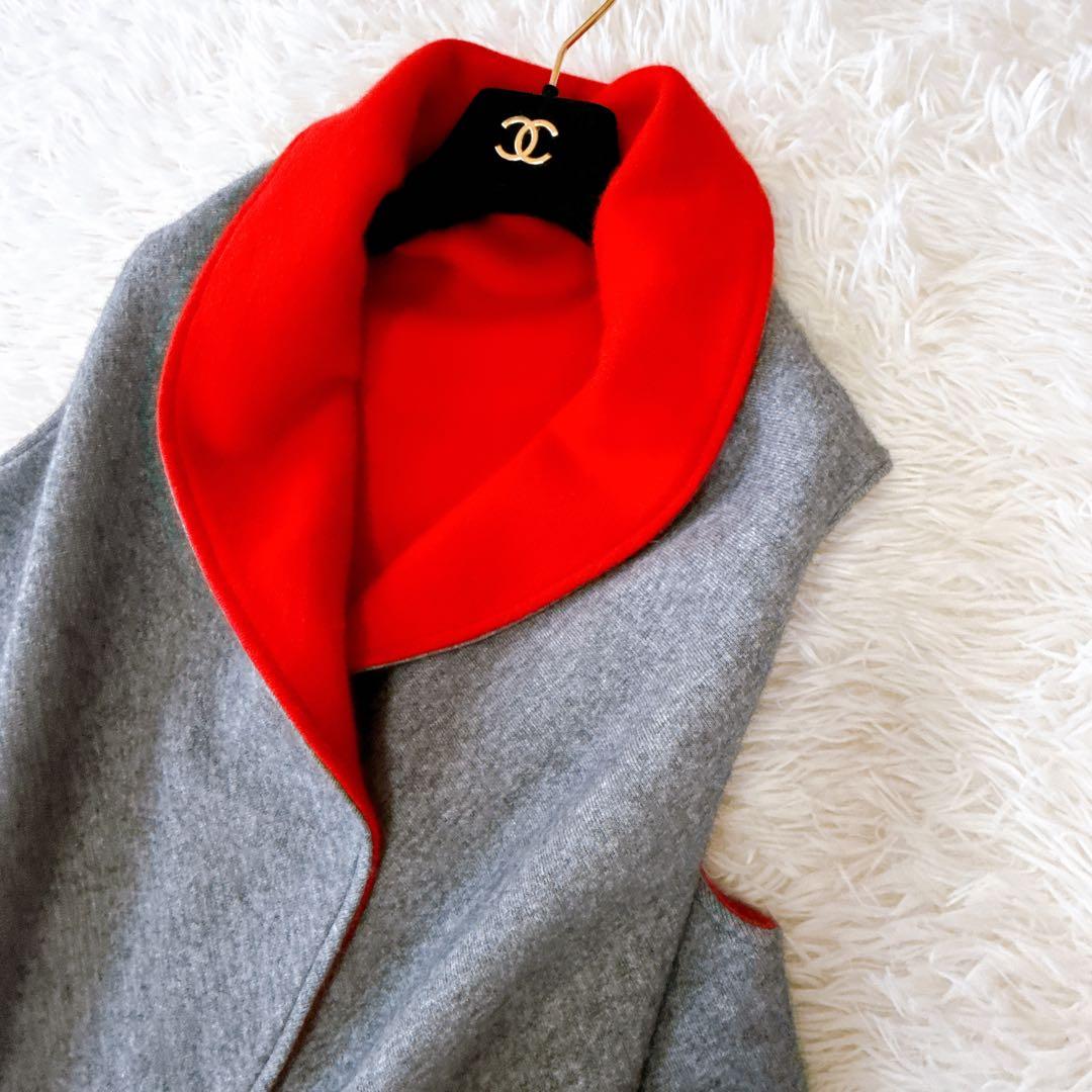 美品✨　MAX&Co カシミヤ55% リバーシブル ニット　ベスト　ジレ