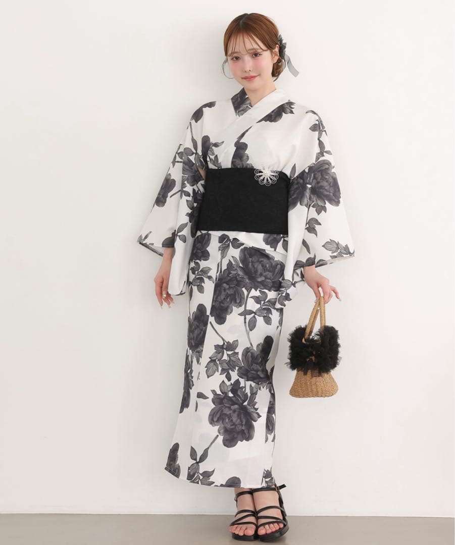 ナイスクラップ セパレート浴衣 作り帯、帯飾りセット