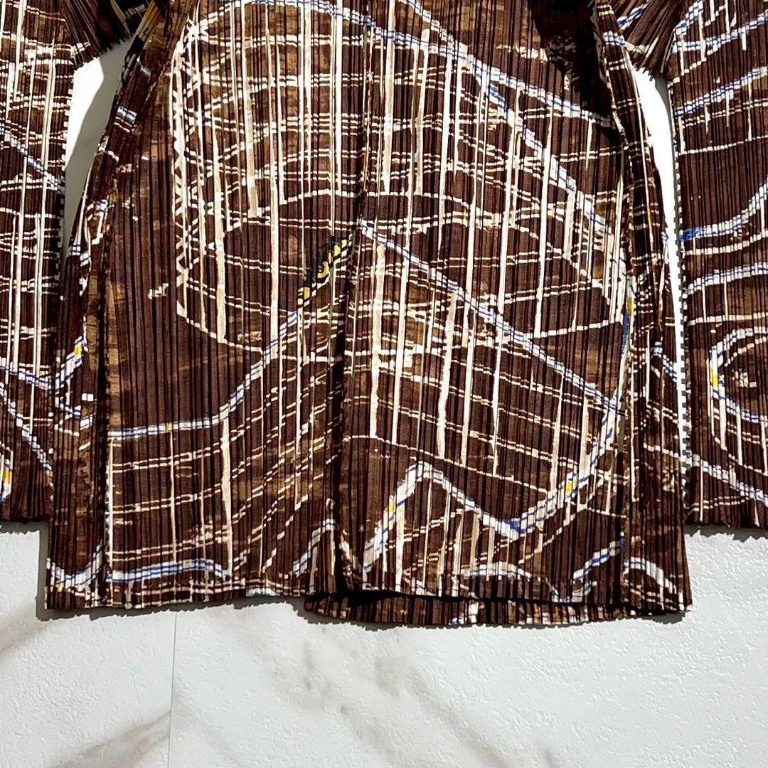 【美品】プリーツプリーズ カーディガン 遊園地柄 ジェットコースター Lサイズ