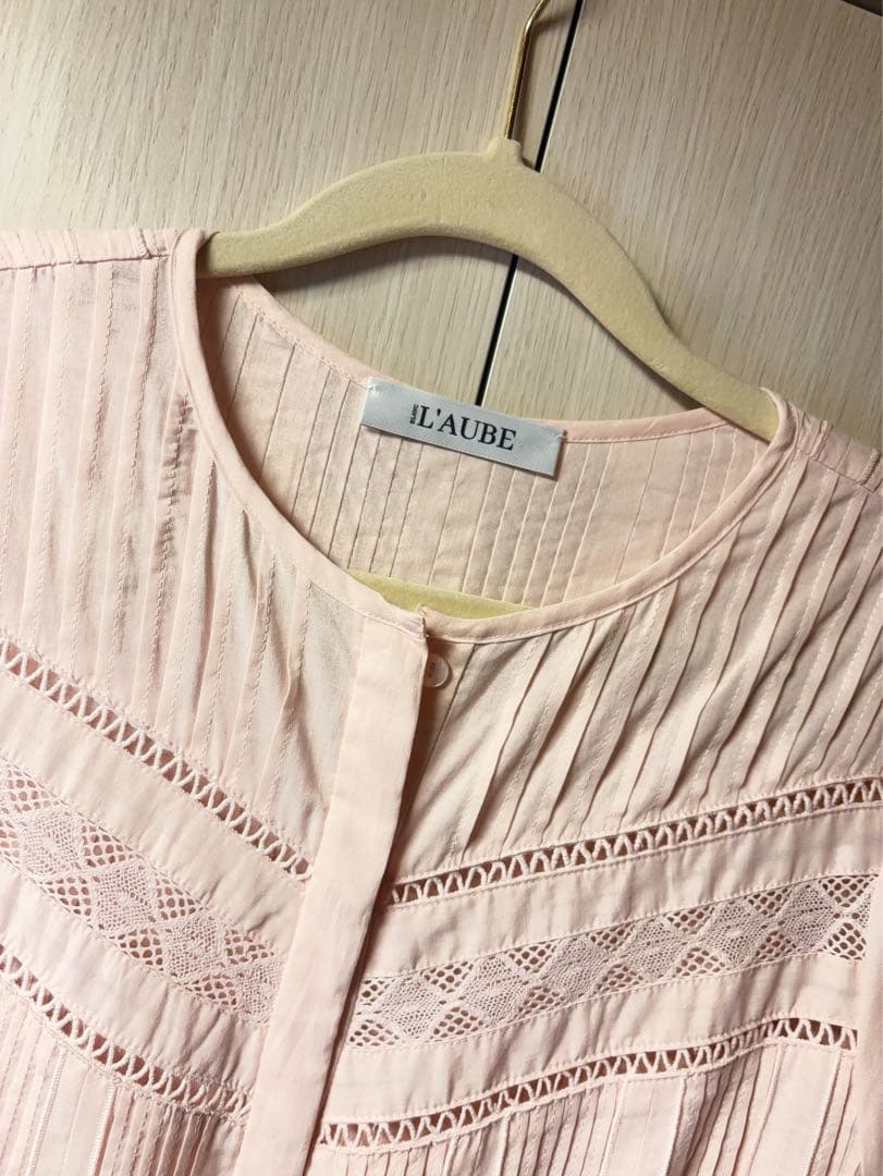 ワンピース laubeblanc Pin-tuck Lace Mini Dress