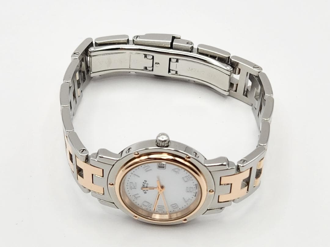 HERMES エルメス　クリッパーナクレ　 WhiteシェルDial 065