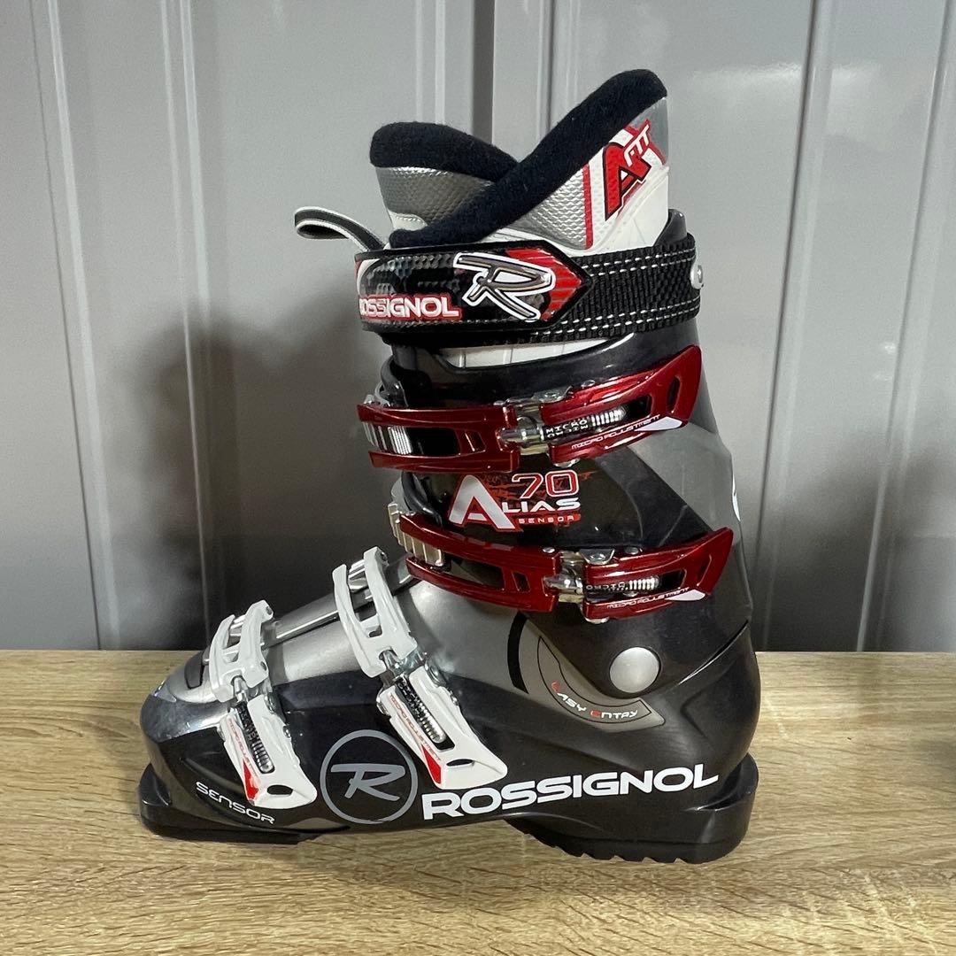 ATOMIC159cm ROSSIGNOL25.5cmストック付きスキーセット