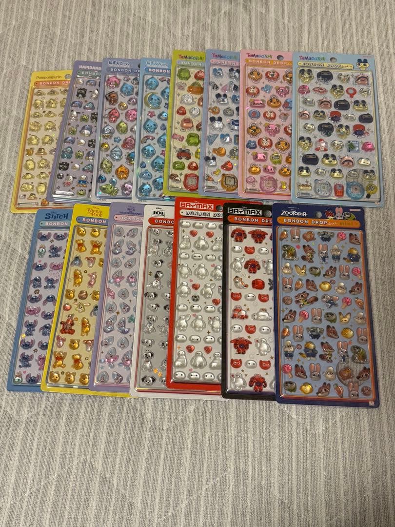 【正規品】たまごっち他　ボンボンドロップシール15枚セット