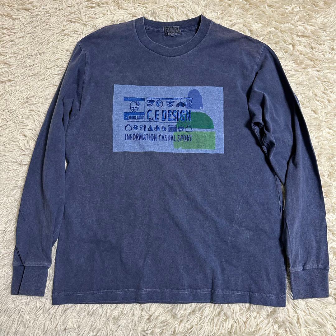 【C.E】シーイー L トレーナー スウェット 長袖 ネイビー