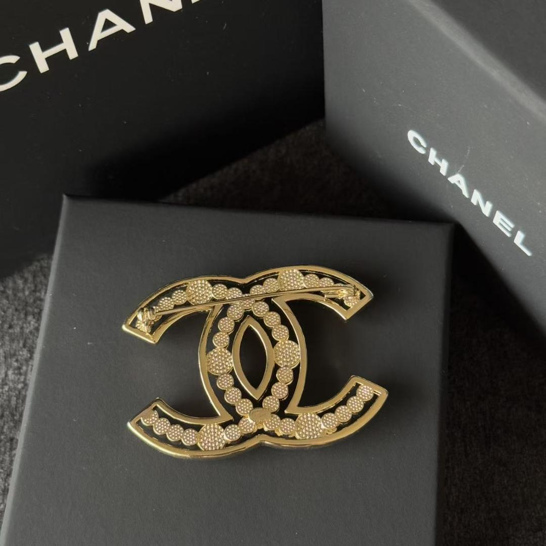 ココマーク ブローチ GP ゴールド フェイクパール ラインストーン