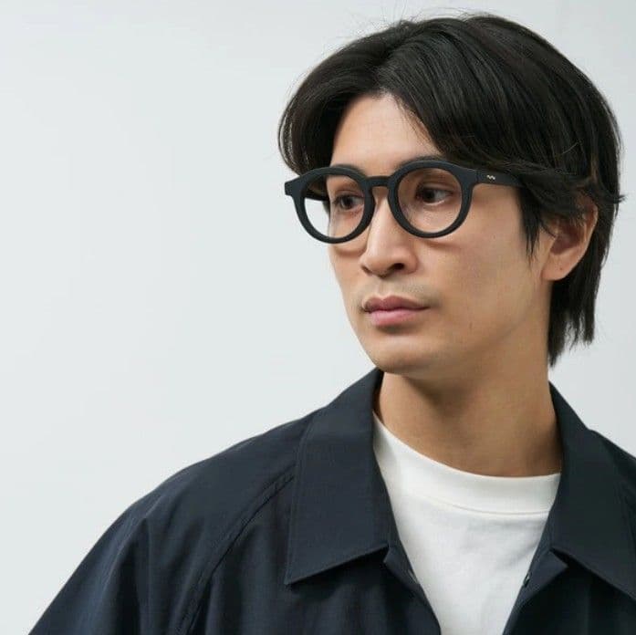 ■新品■レンズ券付きメガネ【Zoff／ゾフ】ボストン型、眼鏡、黒縁、太縁