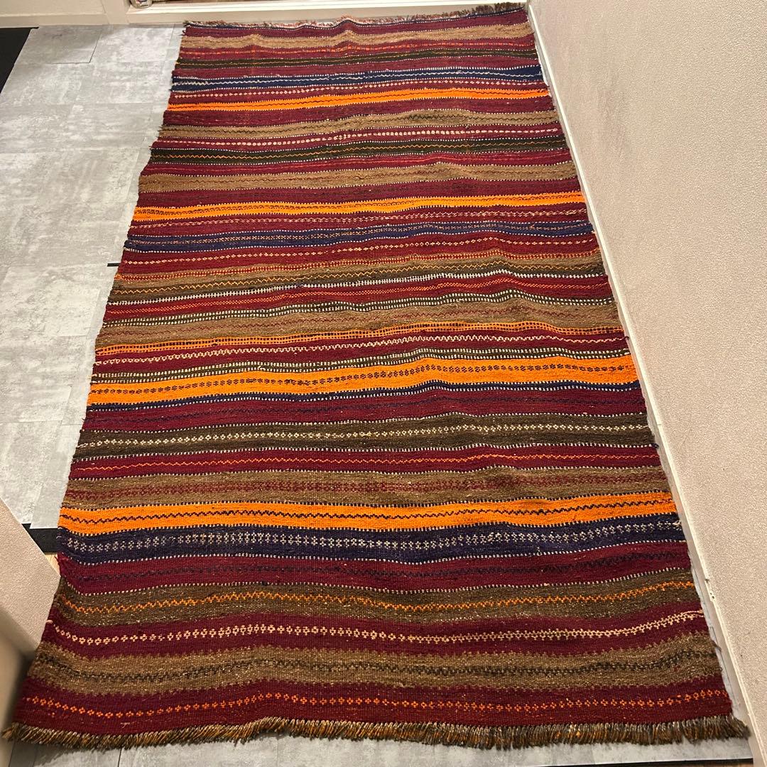 【1980's vintage】291cm × 146cm 大判ビンテージラグ