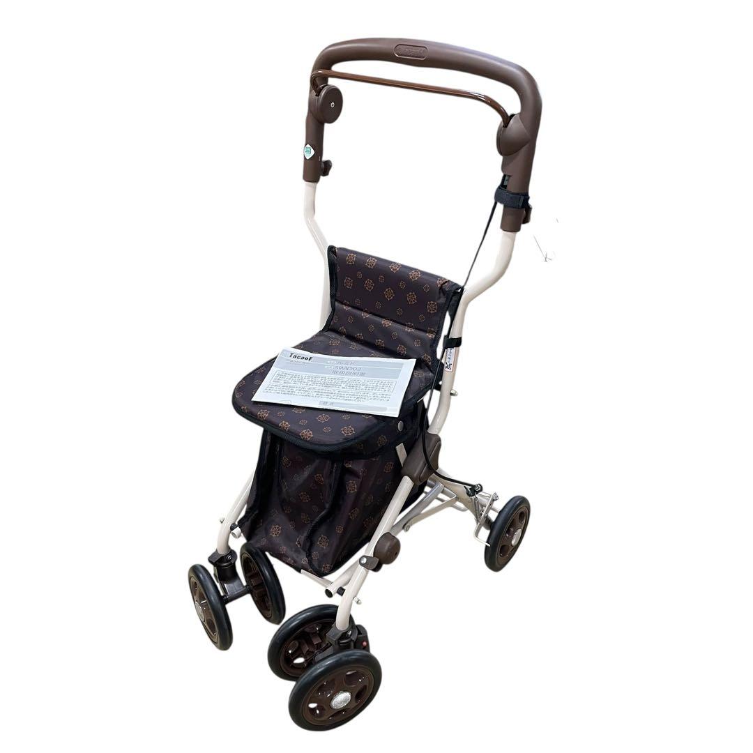 Tacaof 幸和製作所 手押し車 シルバーカー スリム 両手ブレーキ 座面付き