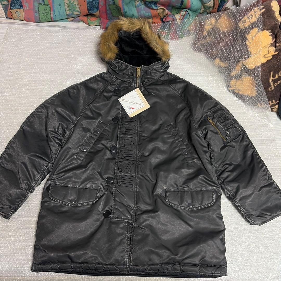 ジャケット・アウター Supreme Washed Flight Satin N-3B Parka