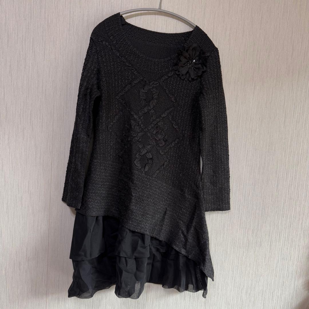 NOKO-OHNO ノコオーノ お花モチーフ アシンメトリーワンピース