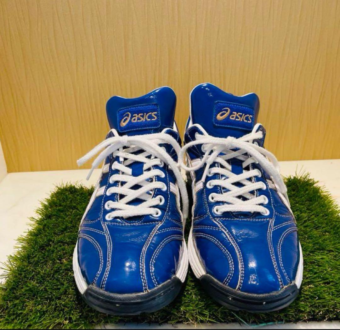 【中古27.0cm】ASICS トレーニングシューズ 青