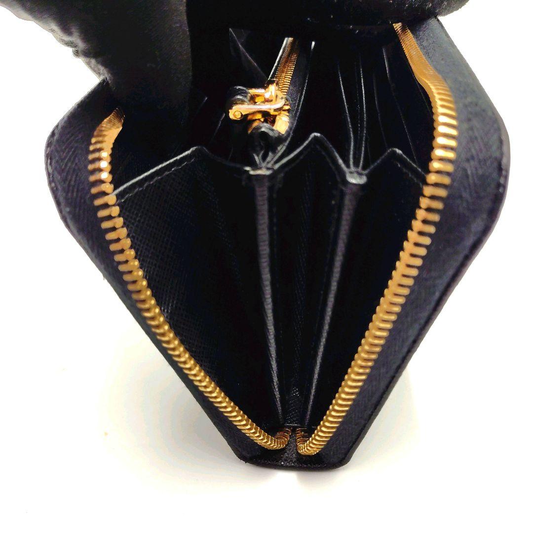 【美品】PRADA プラダ 長財布 ラウンドファスナー 箱付 黒 ①