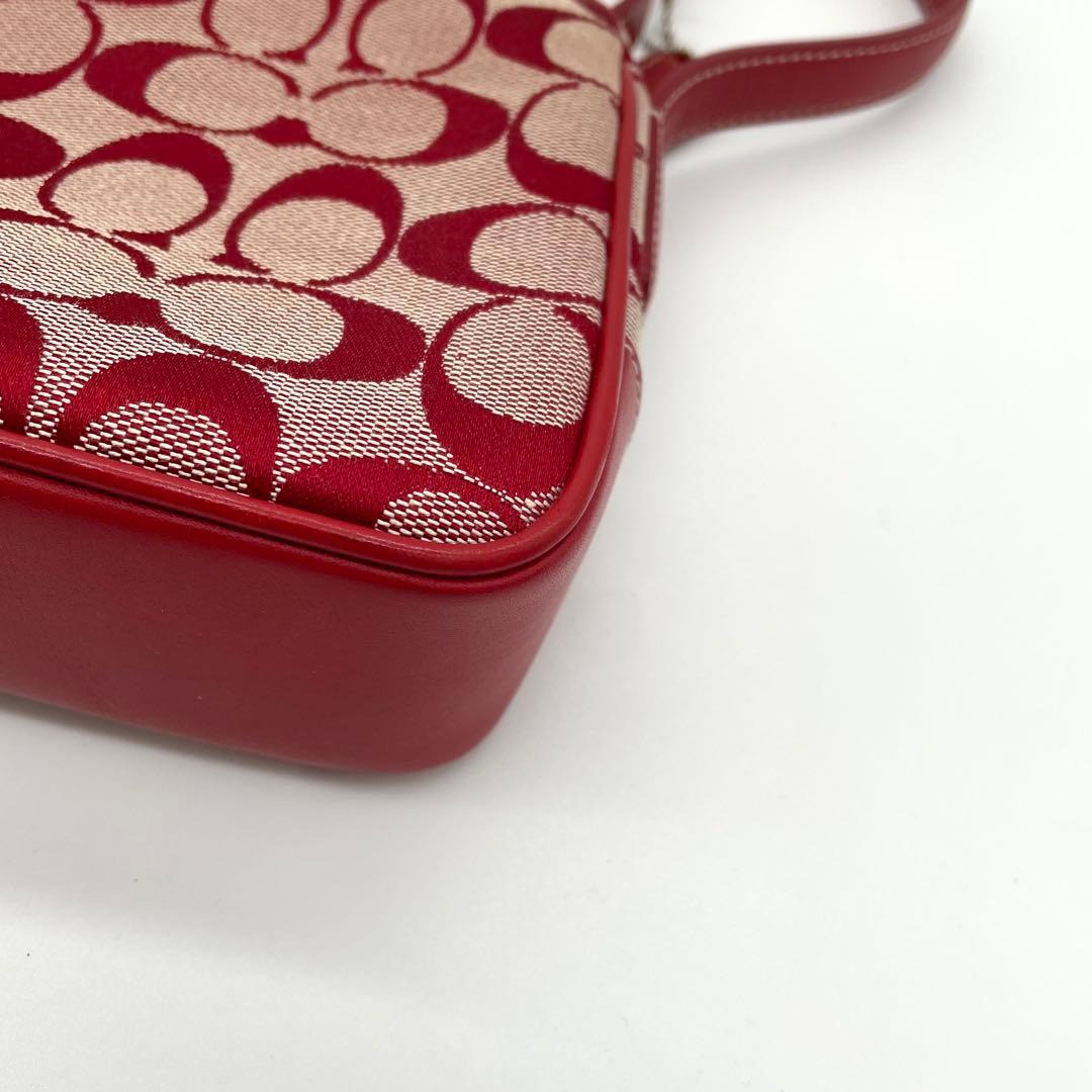 【美品】コーチ　アクセサリーポーチ　シグネチャ　キャンバス　6023