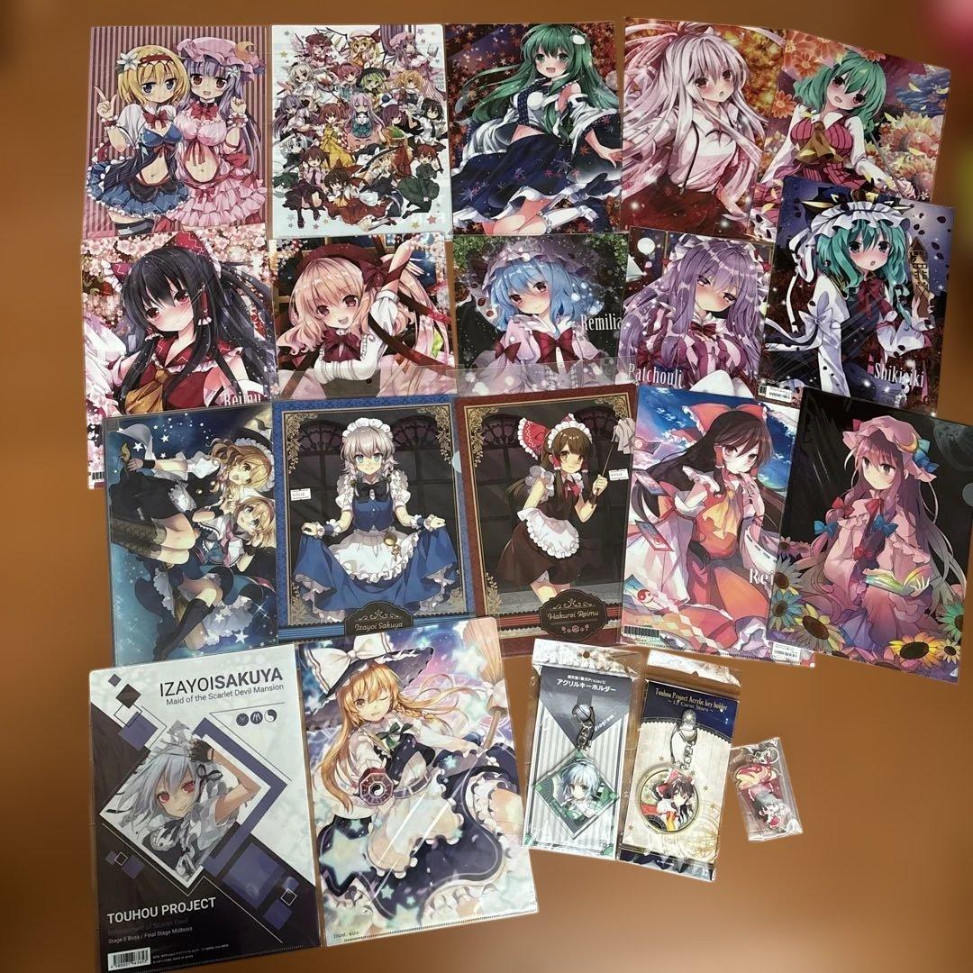 東方Project アリス　霊夢　クリアファイル　アクリルキーホルダー　まとめ売