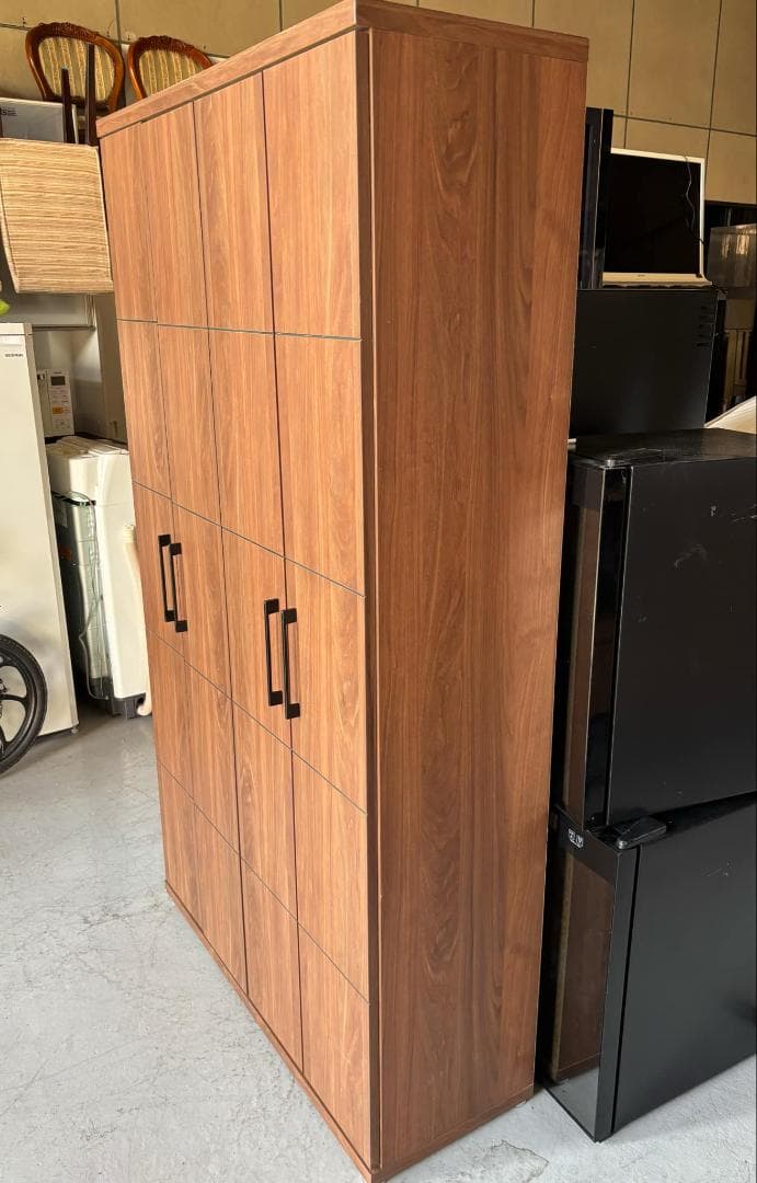 国産 シューズボックス、下駄箱、幅105cm 30足収納可能、Used/キレイ