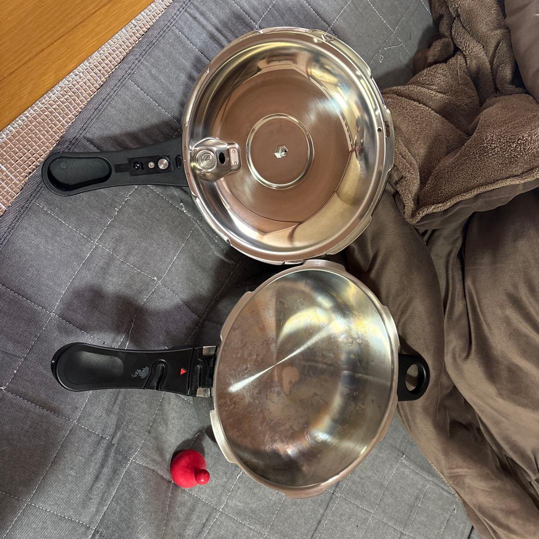 m*x様 ステンレス圧力鍋 赤いノブ付き