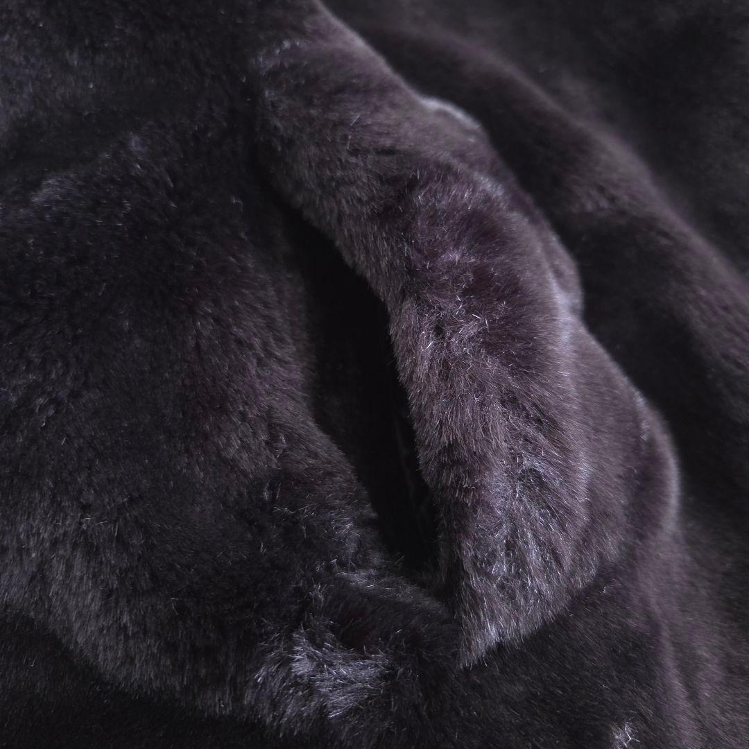 美品 エスカーダ エコファーコート ゴージャス キルティング フード