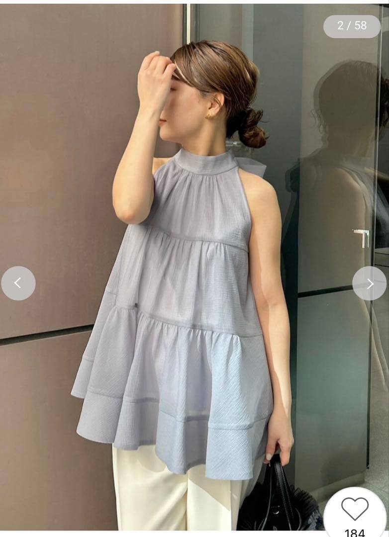 アメスリティアードブラウス LILY BROWN