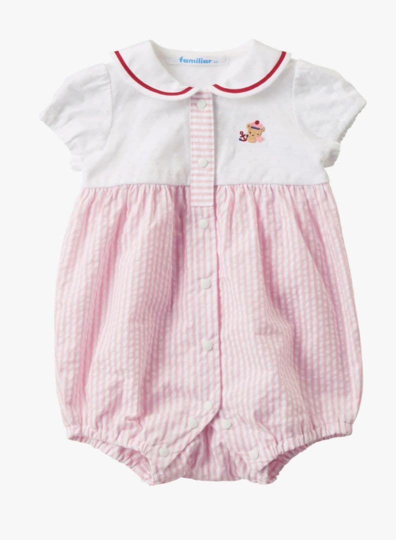 【新品】familiar 襟付き半袖ロンパース 70サイズ