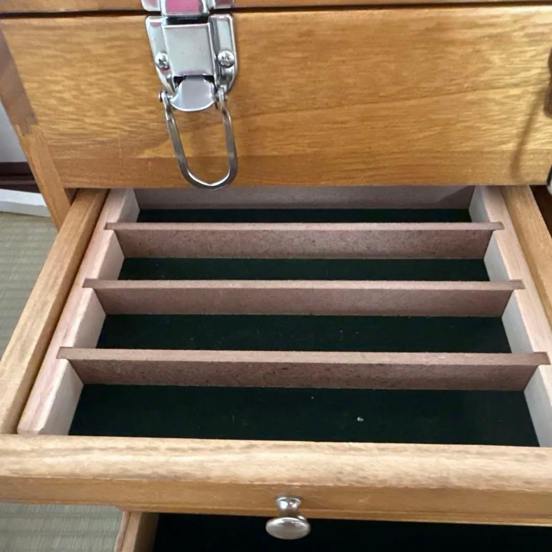 木製多段引き出しジュエリーボックス