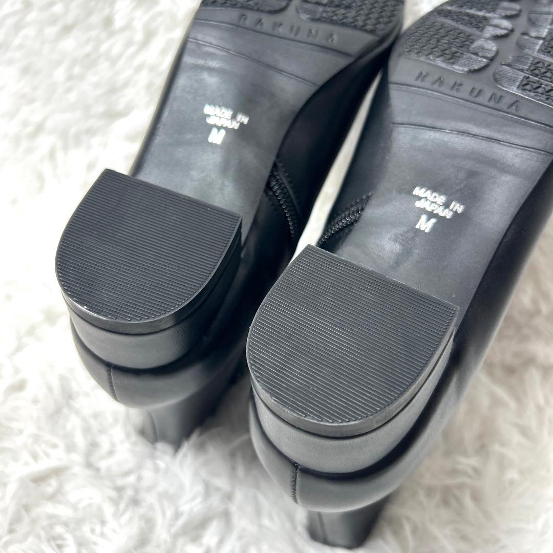 【新品・未使用品】RAKUNA 整体ショートブーツ ブラック サイズM 4E