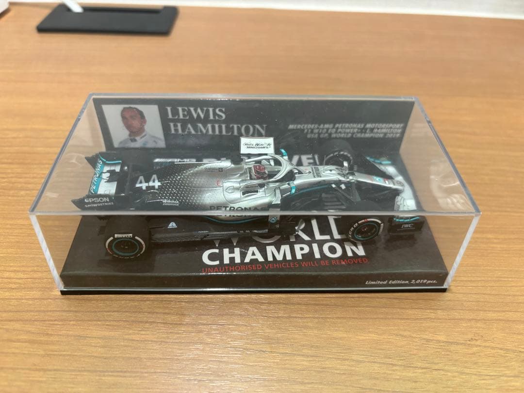 ミニチャンプス 1/43 メルセデスW10 ルイス ハミルトン アメリカGP