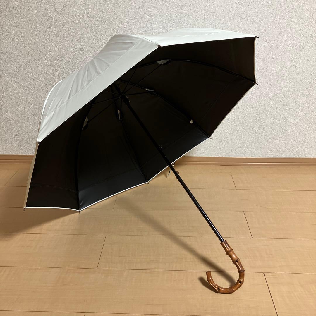 芦屋ロサブラン　日傘　長傘　晴雨兼用　ショートサイズ　アイボリー　1級遮光