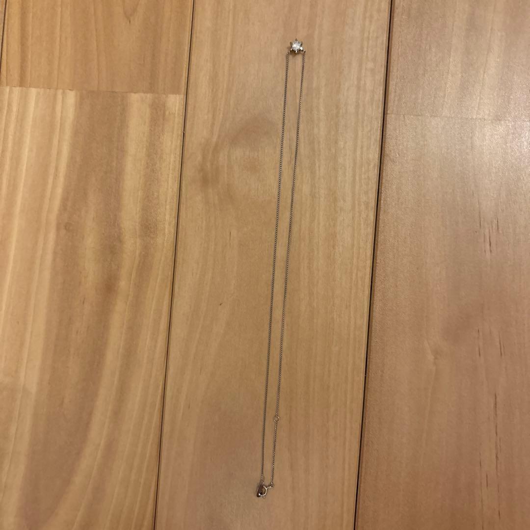 一粒ダイヤネックレス　造幣局刻印プラチナ850チェーン　0.3カラットダイヤ