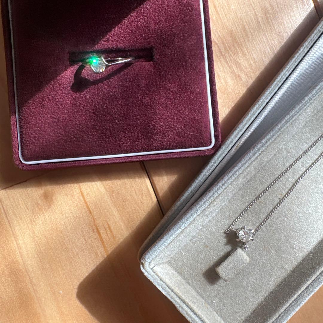 一粒ダイヤネックレス　造幣局刻印プラチナ850チェーン　0.3カラットダイヤ