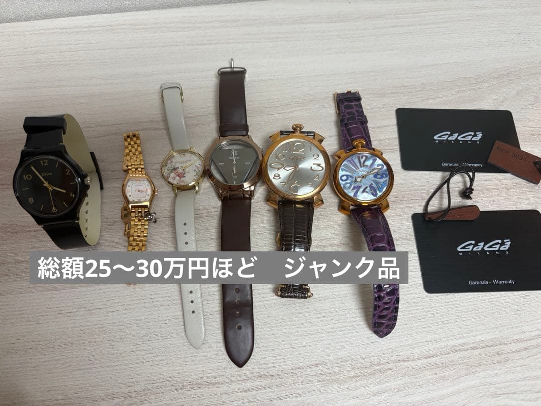 二*じ様 【腕時計6本⚠︎電池切れ動作未確認ジャンク品⚠︎】GaGaMILANO