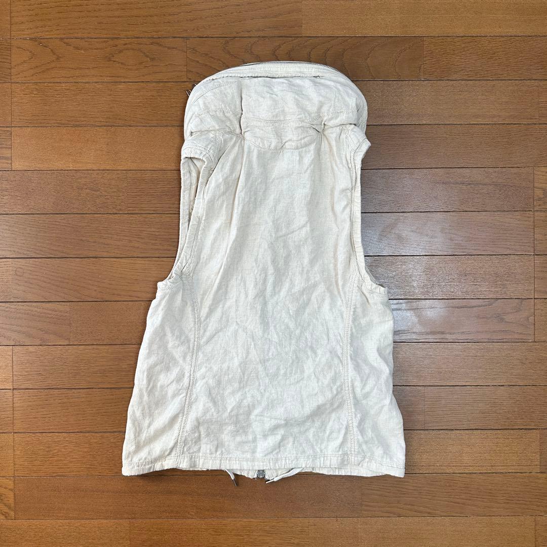 goa ゴア フード付き ジップベスト 麻 archive