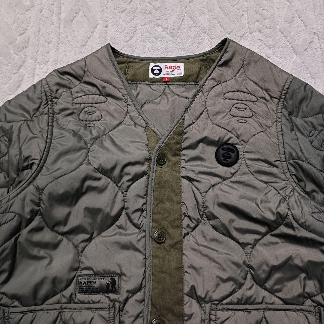 AAPE アベイシングエイプ 3WAY ミリタリージャケット カーキ S