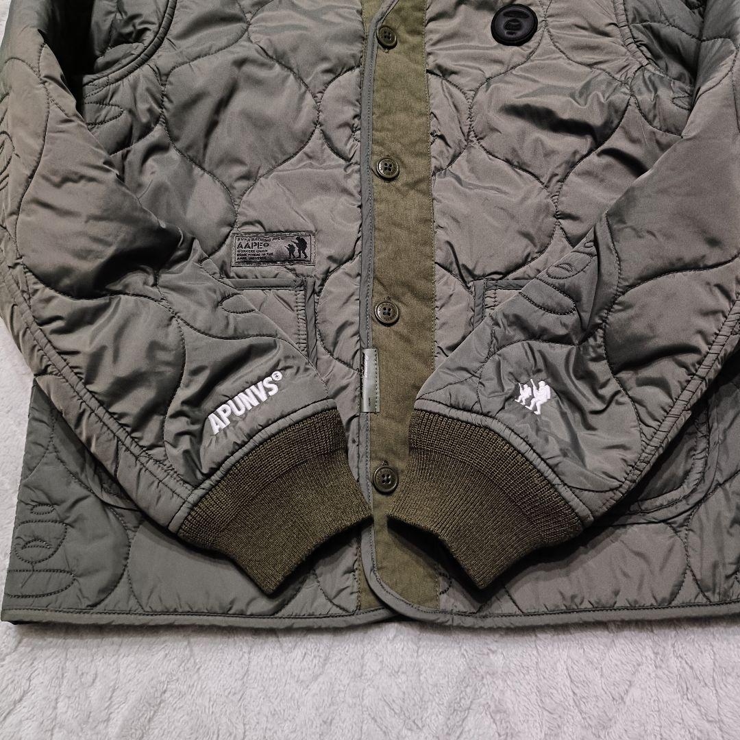 AAPE アベイシングエイプ 3WAY ミリタリージャケット カーキ S
