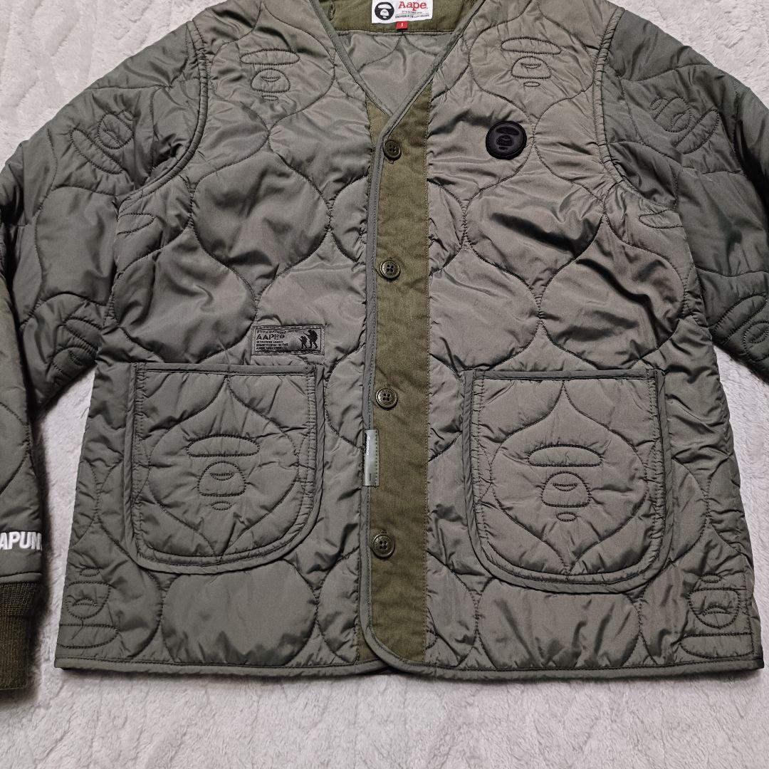 AAPE アベイシングエイプ 3WAY ミリタリージャケット カーキ S