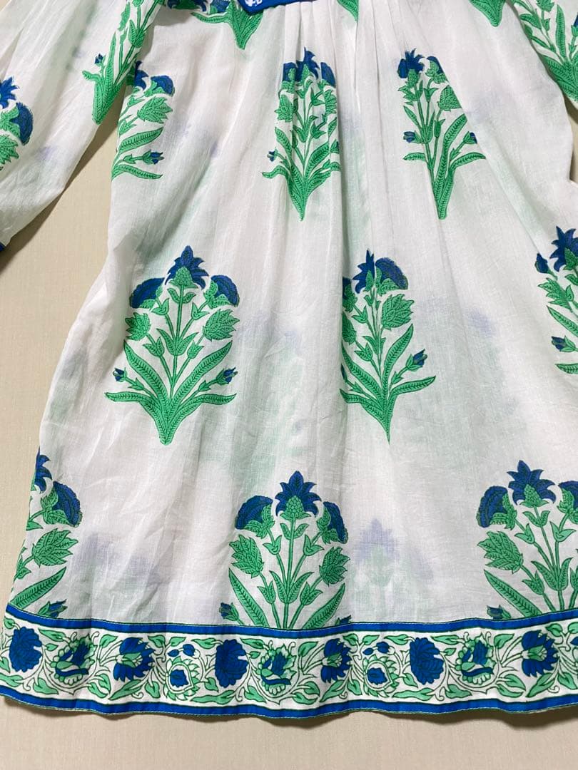 エスゼット プリントブロック　ワンピース　ミディアム丈　チュニック　S