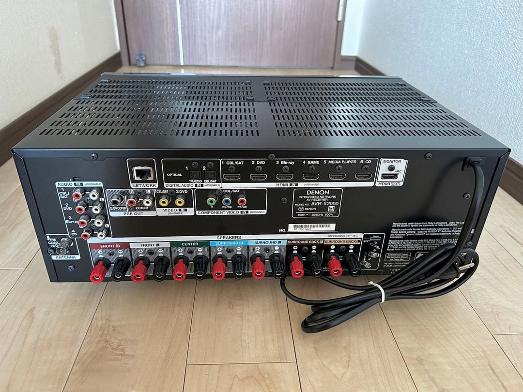 【美品】DENON デノン AVR-X2000 AVアンプ7.1ch