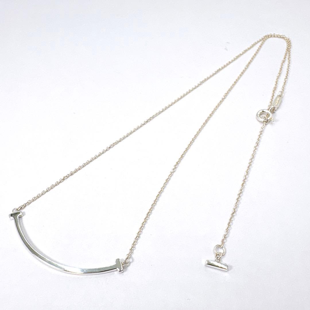 極美品 ティファニー Tスマイル スモール ネックレス シルバー925