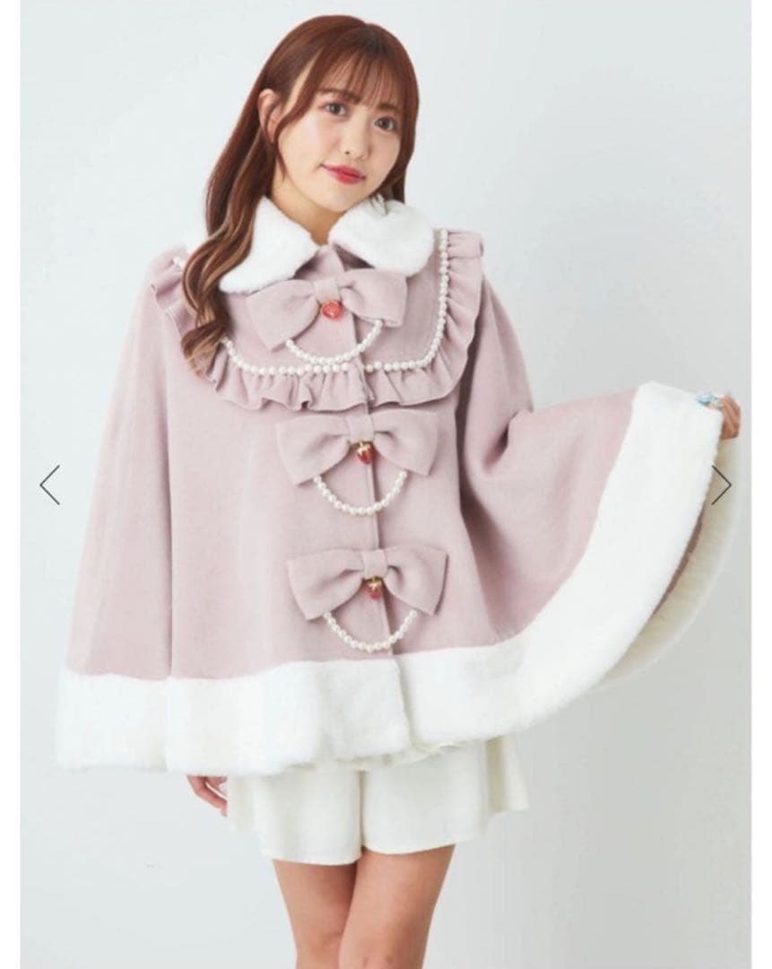 Ank Rouge ストロベリーリボンポンチョコート