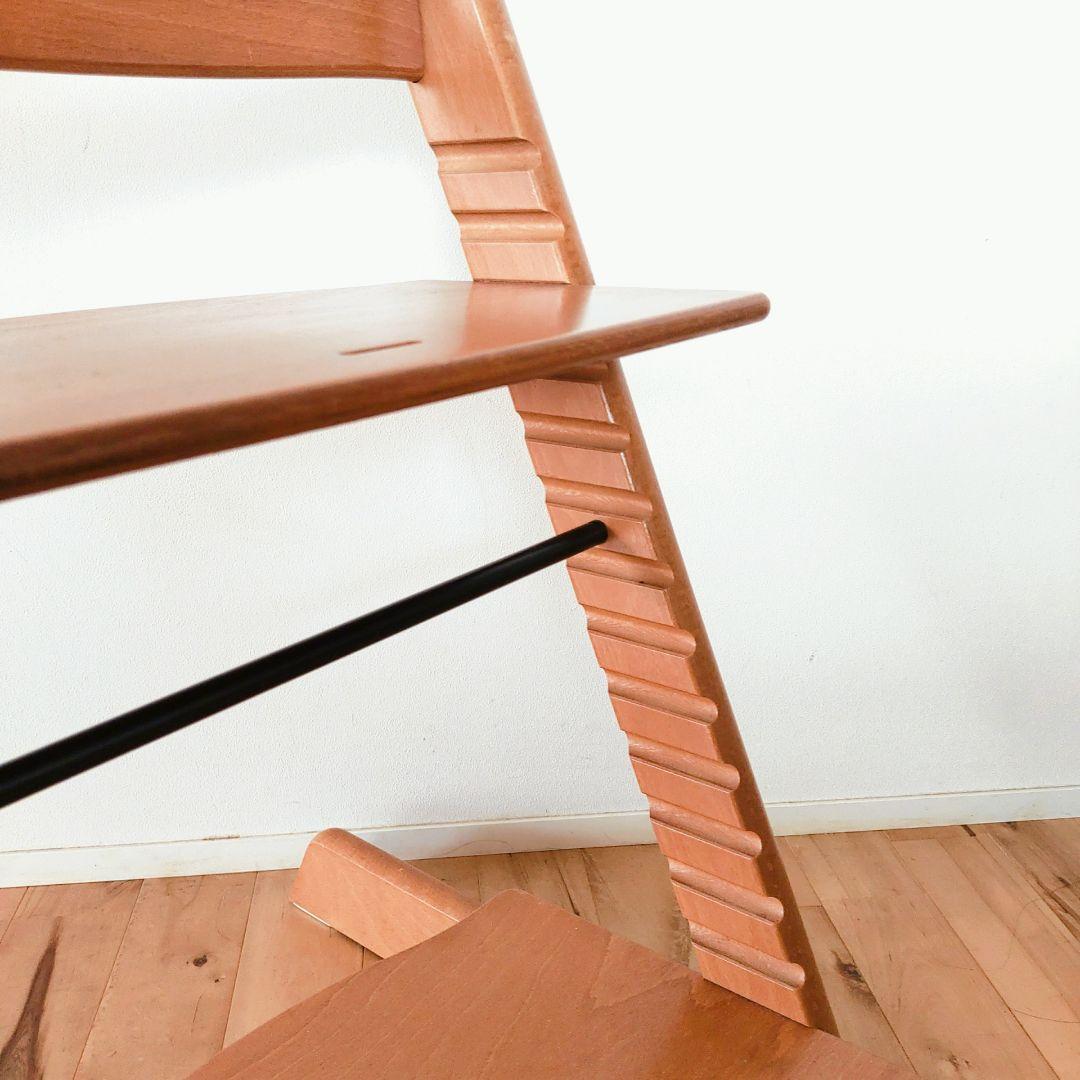 【美品】STOKKE トリップトラップ ナチュラル シリアル3 木製バー付き