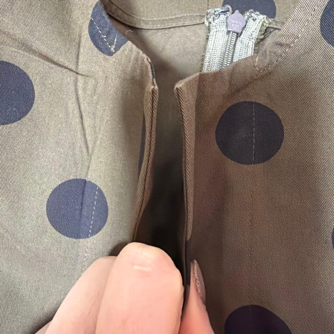 VERMEIL par ienaドットプリントウエストシェイプワンピース