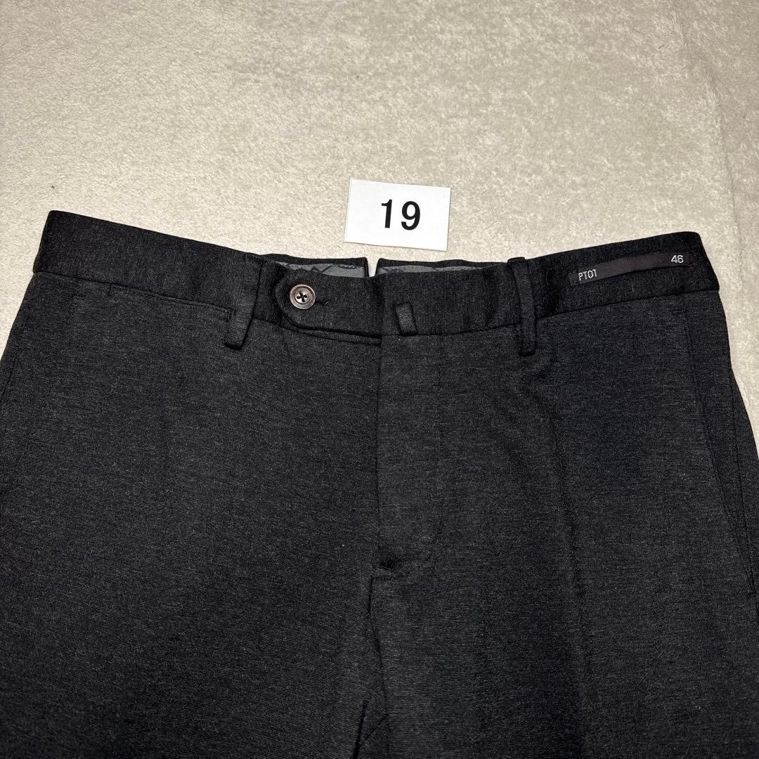 19 極美品　PT01 ピーティーゼロウーノ　スラックス　46 グレー