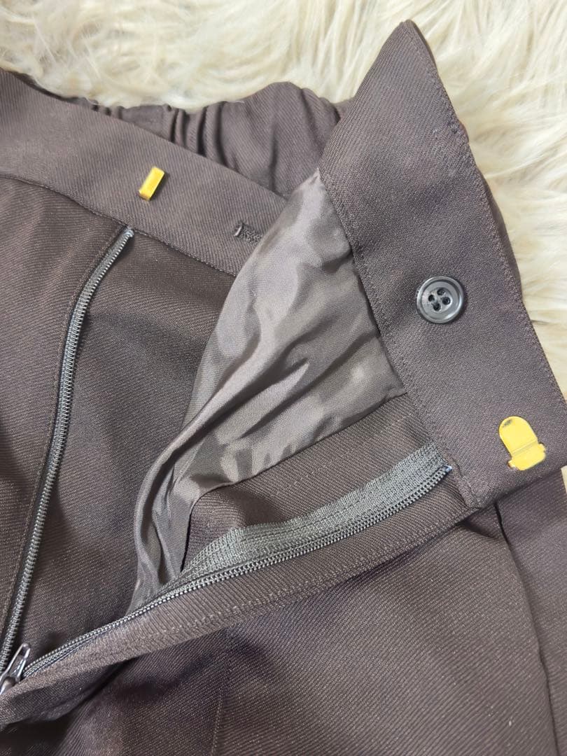 L'Appartement アパルトモン Side Zip Pants ブラウン