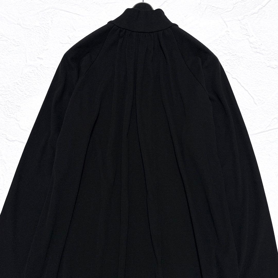 ✨美品✨ヨーガンレール　ロングワンピース　ハイネック　ギャザーネック　コットン