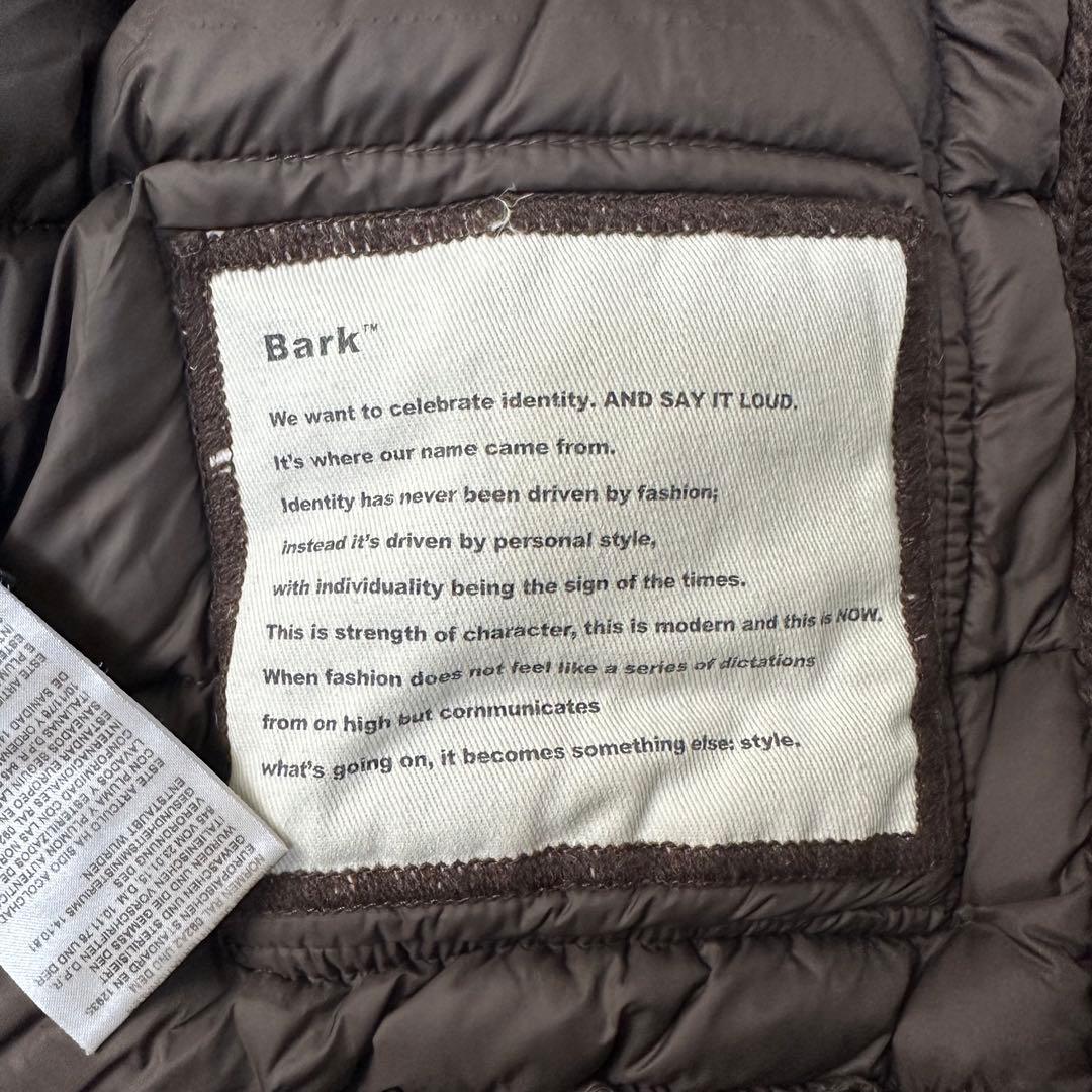 極美品 Bark バーク ニット×ダウン ブルゾン ブラウン